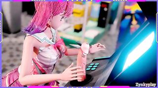 Arcade fucked girl Lever big cock virtual HD 60fps