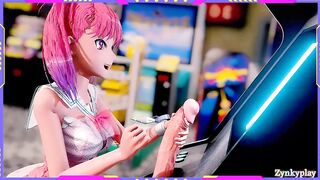 Arcade fucked girl Lever big cock virtual HD 60fps