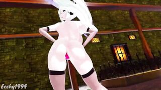 Thicc Miku Dance Hentai Vocaloid Nude Bass Knight Song MMD 3D White Hair Color Edit Smixix