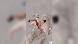 Lesbians Fingering at the Beach