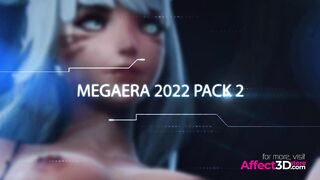 Hot game character babes riding big cocks in Megaera animated porn bundle 2