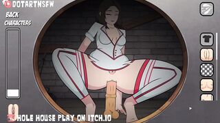 Samsung Sam Bent Over In Torn PantyHose And Creampied And Anal Dildo Ride - Hole House