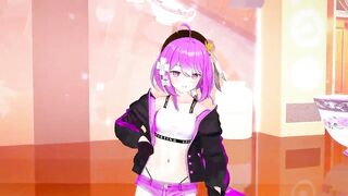Griseo Honkai Impact Undress Dancing Hentai Song Melancholic Small Tits Girl Sport Top MMD 3D Purple Hair Color Edit Smixix