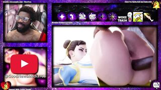Thicc Thighs Chun-Li Gets Her Tight Anal Hole Stuffed By A Huge Cock While Squirting All Over