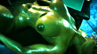 Tight Bald Pussy Sheva Alomar Gets Both Of Her Holes Filled By Rock Hard Ouroboros Tentacles