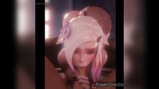 Bi kittyyevil ( blowjob and licking of glans extremely exciting girl swallows milk)