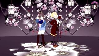 Cute Dance + Foursome Sex (3D HENTAI)