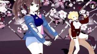 Cute Dance + Foursome Sex (3D HENTAI)
