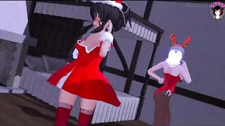 2 Cuties Dancing + Threesome Sex (3D HENTAI)