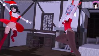 2 Cuties Dancing + Threesome Sex (3D HENTAI)