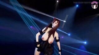 Sexy Asian In Black Dress Dancing (3D HENTAI)