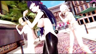 3 Cute Teens Dancing + Disappearing clothes + Sex (3D HENTAI)