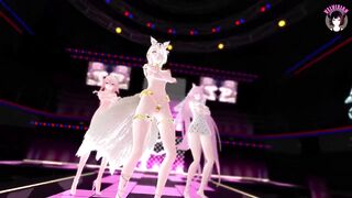 Sexy Cat Girls Dancing Full Nude (3D HENTAI)