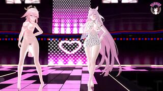 Sexy Cat Girls Dancing Full Nude (3D HENTAI)