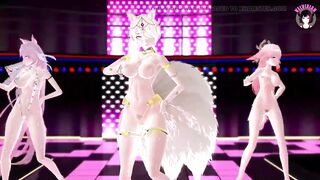 Sexy Cat Girls Dancing Full Nude (3D HENTAI)