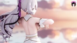 Sexy Teen - Smooth Dance In White Stockings (3D HENTAI)