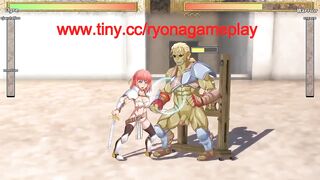 Cute lady has sex with a orc man in Sx sl. arena hentai porn game