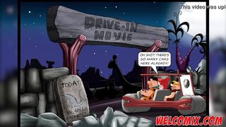 Making out at the drive-in - The Flintstoons Tittle 05