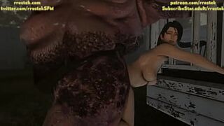 Momiji and Fat Monster 3D Porn Animation