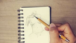 Ava Addams Nude Body Drawing