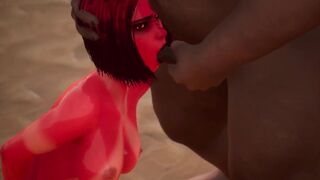 Succubus Gets Mouth Used - 3D Animation