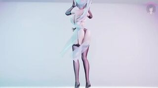 Cute Girl in Sexy Tights Dancing