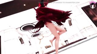 Smooth Demon Girl Sexy Dancing + Gradual undressing (3D HENTAI)