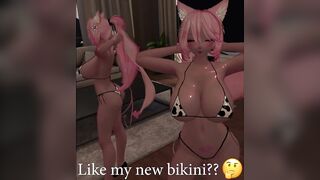 Vtuber showing off her tan look! Spicy Catgirl Content!