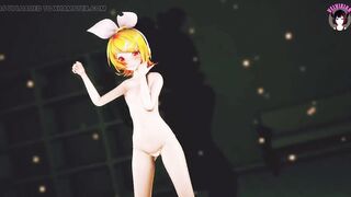 Rin Dancing + Gradual Undressing (3D HENTAI)