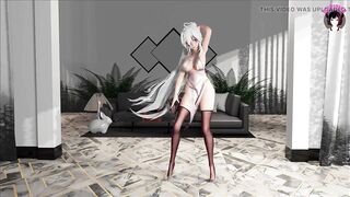 Sexy Girl In Black Stockings Dancing (3D HENTAI)