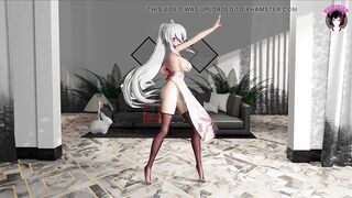 Sexy Girl In Black Stockings Dancing (3D HENTAI)
