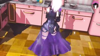 Sexy Warrior Girl Showing Her Pussy While Dancing (3D HENTAI)