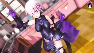 Sexy Warrior Girl Showing Her Pussy While Dancing (3D HENTAI)