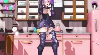 Sexy Warrior Girl Showing Her Pussy While Dancing (3D HENTAI)