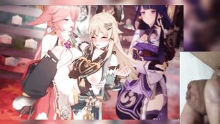 Genshin Impact Yae Miko Futanari Hentai Jerk Off