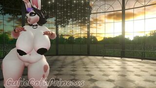 Thicc Goth Bunny Naked Dancing