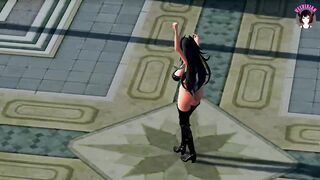 Big Tits Cat Girl Sexy Dance In Black (3D HENTAI)