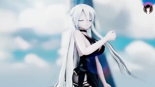 Sexy Teen In Black Dress Dancing (3D HENTAI)