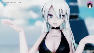 Sexy Teen In Black Dress Dancing (3D HENTAI)
