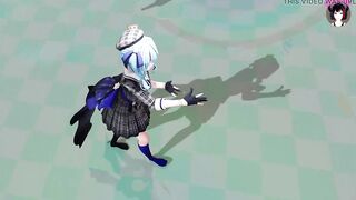 Cute Teen Dancing In Dress Showing Pussy (3D HENTAI)