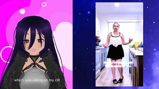 Vtuber BlueHeadChk commentates over her porn video, Self domination!