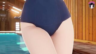 Sexy Teen In One Piece Swimsuit Dancing + Sex (3D HENTAI)