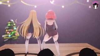 Laysha x Mythra - Sexy Thick Girls Dancing (3D HENTAI)