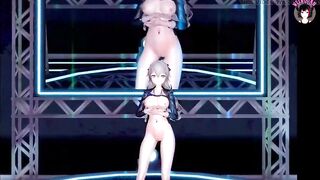 Sexy Office Girl Showing Cute Pussy And Dancing (3D HENTAI)