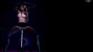 Hot Asian Girl - Standing Fuck on Dildo Machine