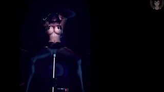 Hot Asian Girl - Standing Fuck on Dildo Machine