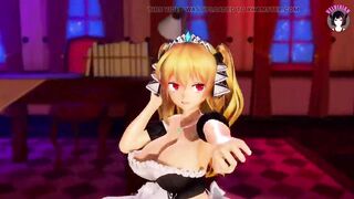 Raspberry - Sexy Teen With Huge Tits Dancing In Cute Stockings (3D HENTAI)