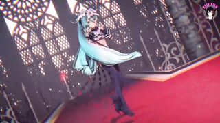 Cute Miku In Sexy Costume Dancing + Gradual Undressing (3D HENTAI)