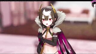 Cute Demon Queen Dancing + Gradual Undressing (3D HENTAI)