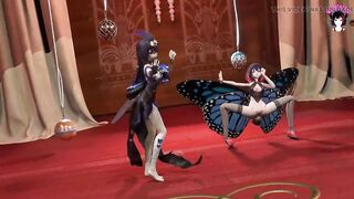 2 Sexy Girls Dancing + Sex With Insect (3D HENTAI)
